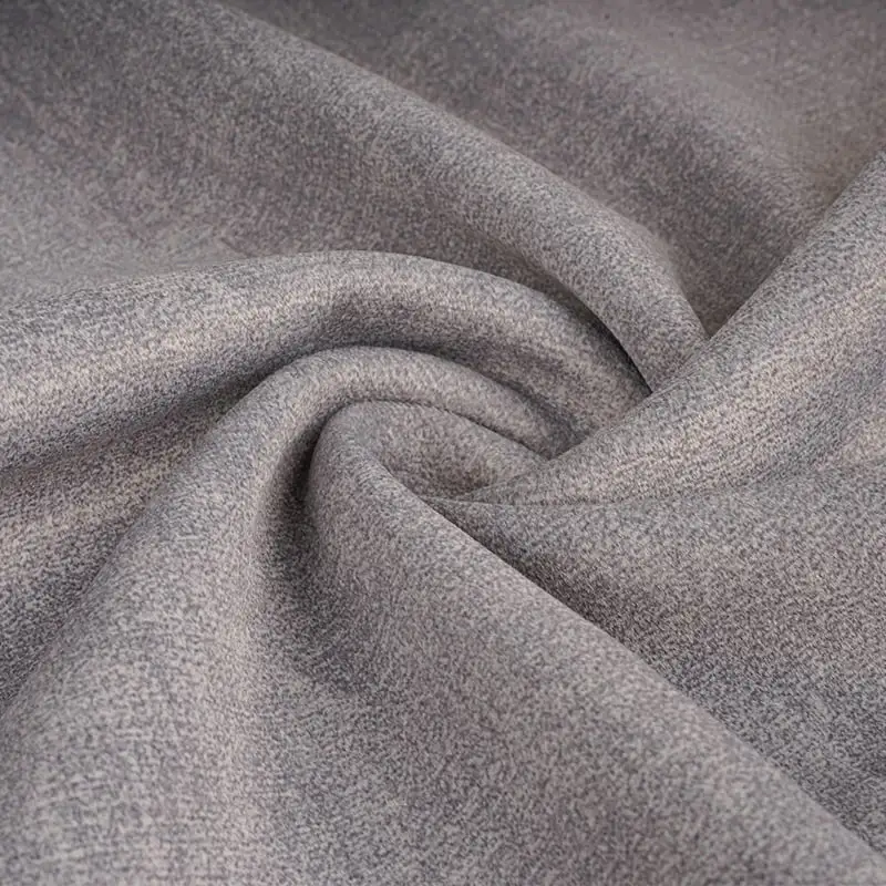 Printed Gray Stretch Velvet Fabrics